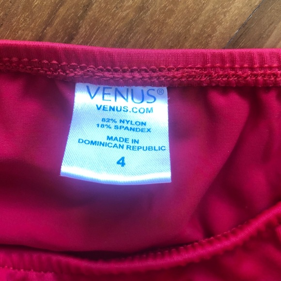 Red strapped wrap bikini top and bottom - Picture 5 of 8